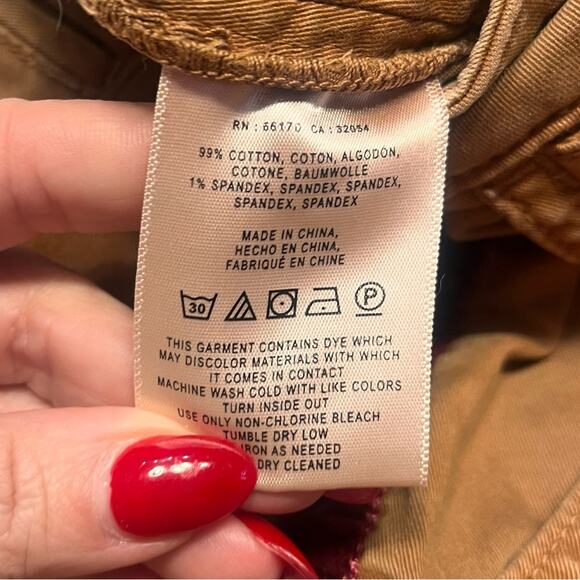 Anthropologie Chino Pants with Velvet Trim, size 26, EUC - Picture 6 of 10